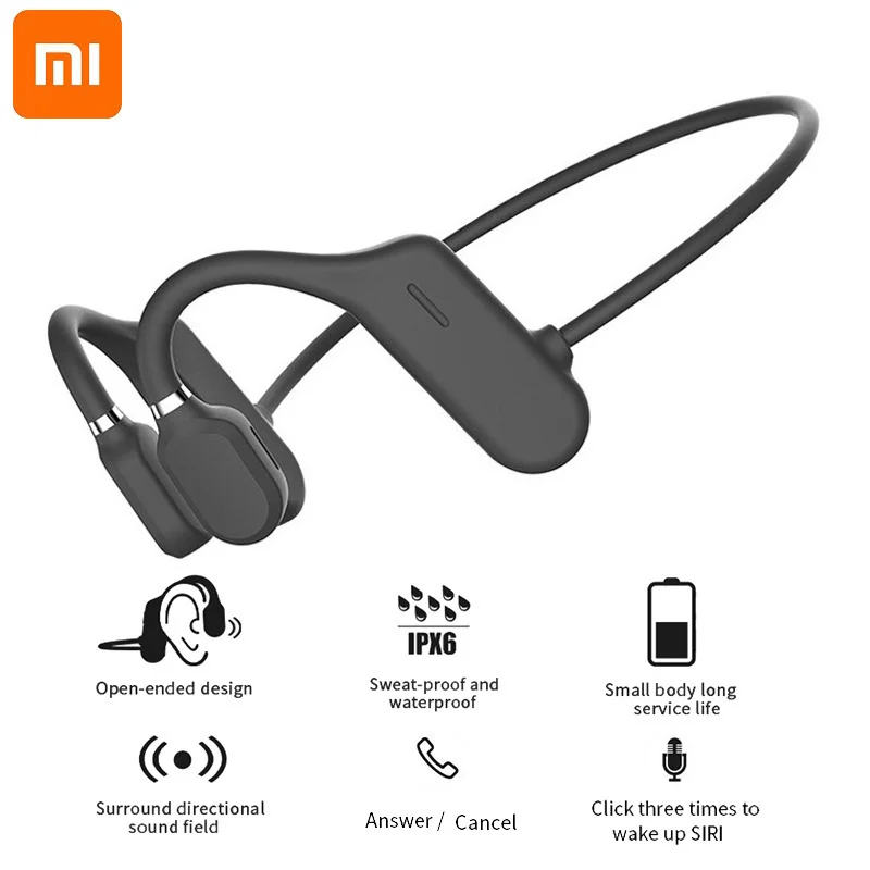

Xiaomi Earphone Bone Conduction Bluetooth 5.0 Sports Light Weight Wireless Headphones Ear Hook TWS Waterproof Headset