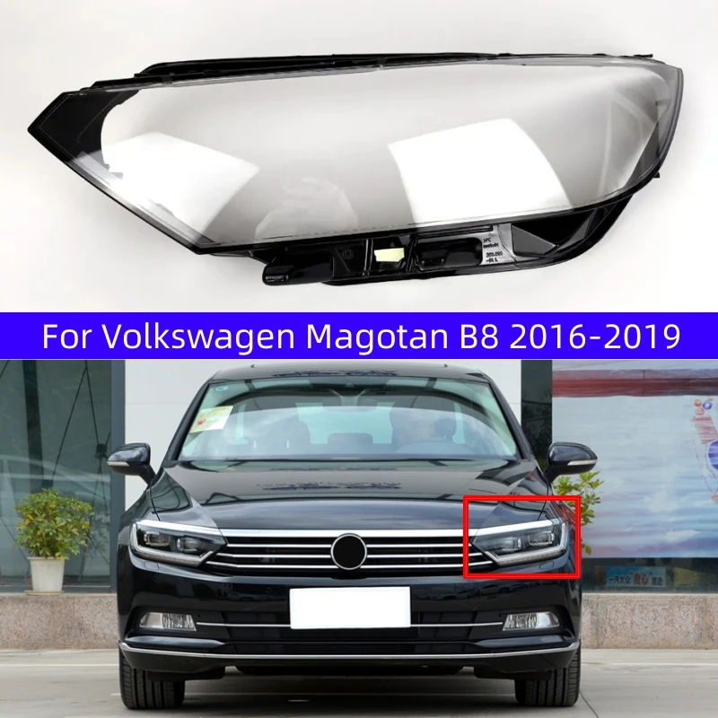 

For Volkswagen Magotan B8 2016 2017 2018 2019 Transparent Housing Front Headlights Lens Shell Cover Glass Lampcover Lampshade