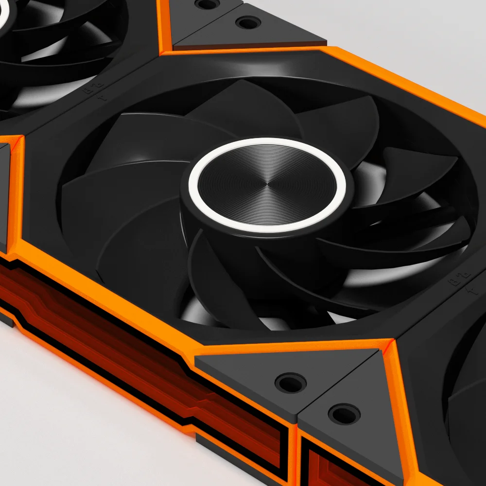 Nollie FAN GC120 ARGB Kipas Pendingin Modular Stackable Splicing PWM Diam 120mm Kipas RGB