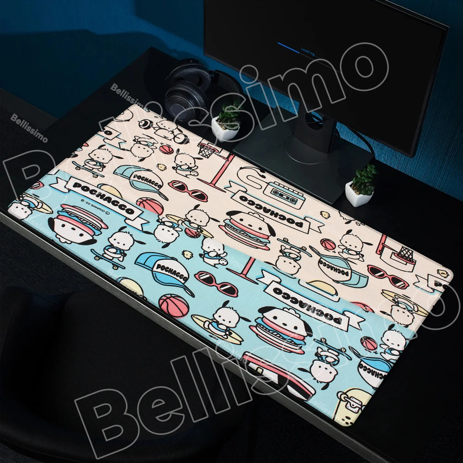 

Cute Cartoon Anime Pochacco Mousepad 90x40cm Keyboard PC Desk Pads HD Printing Computer Gamers Locking Edge Non-slip Mouse Pad