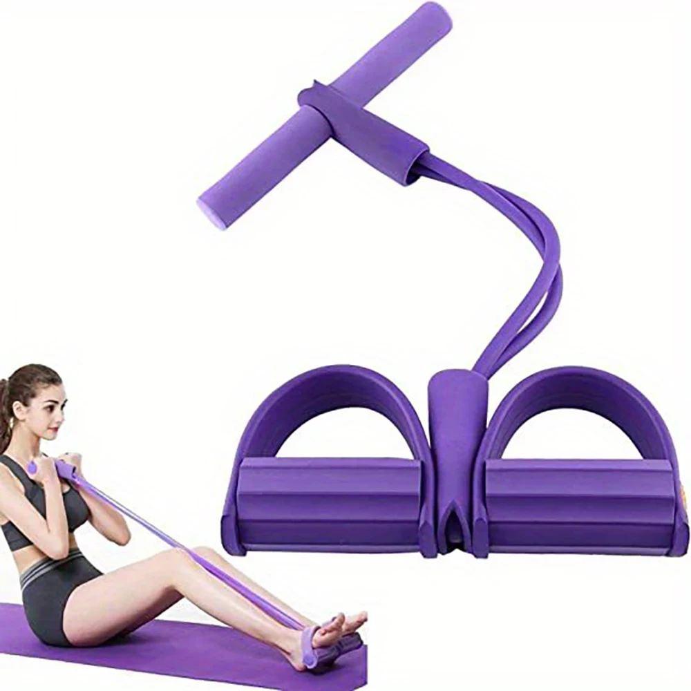 1pc Slim & Tone Your Entire Body with Pedal Resistance Bands - Yoga Equipment for Abdomen, Waist, Arm & Leg Stretching!