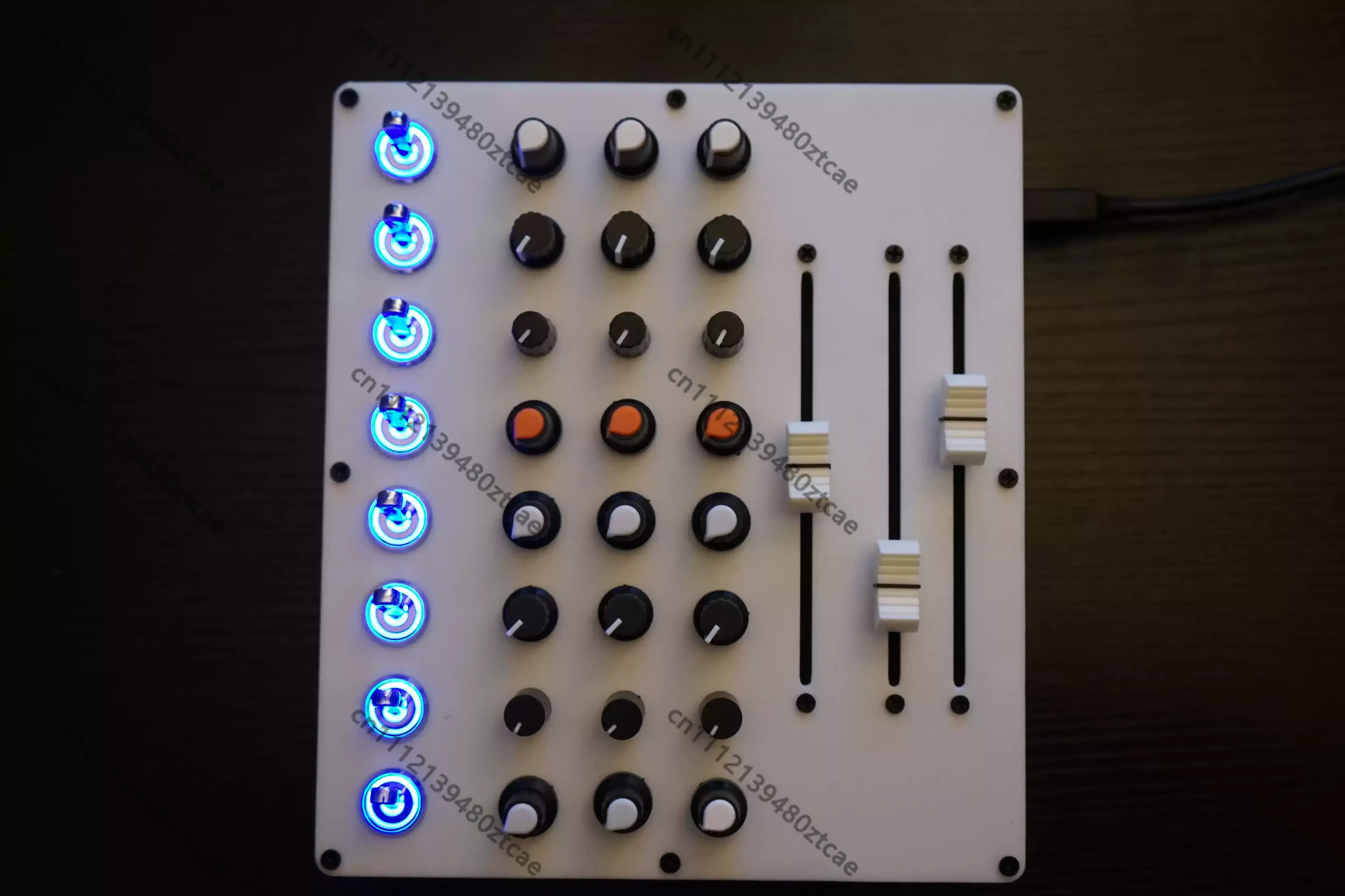Illuminated Lever MIDI Control Device 8 Sticks 24 Rotary Knobs 3 Sliders Parameter Mapping Music Arrangement Equipment