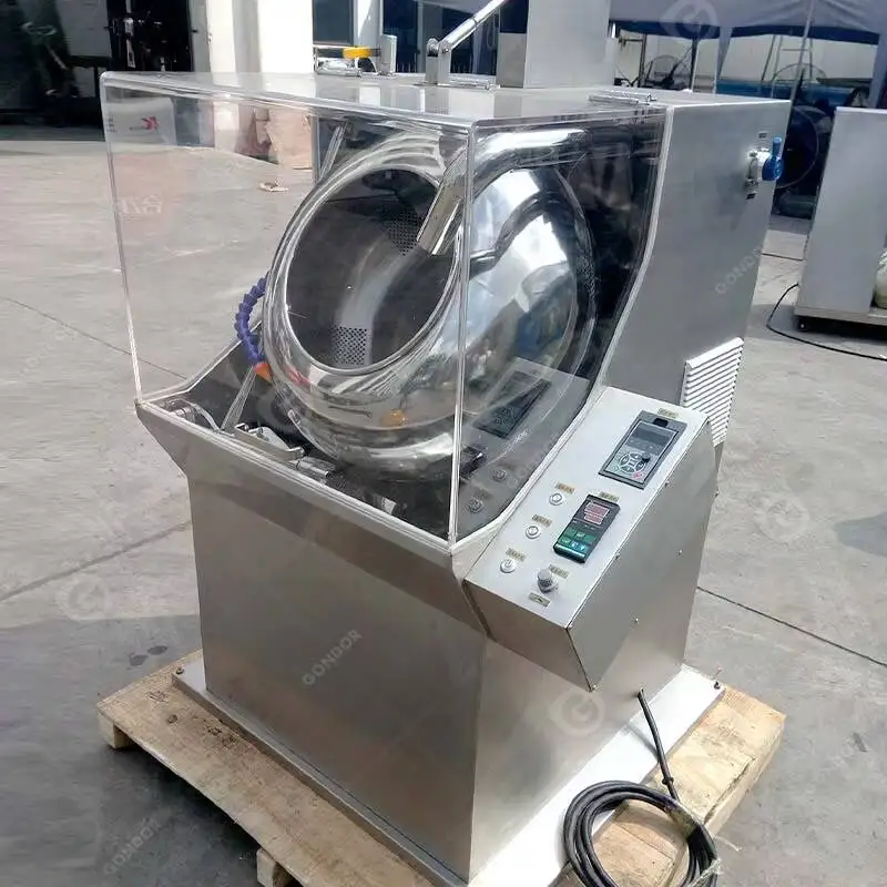 

Sweet Chocolate Peanut Pecan Sugar 5 Kg Mini Industrial Automatic Seasoning Coating Machine For Home