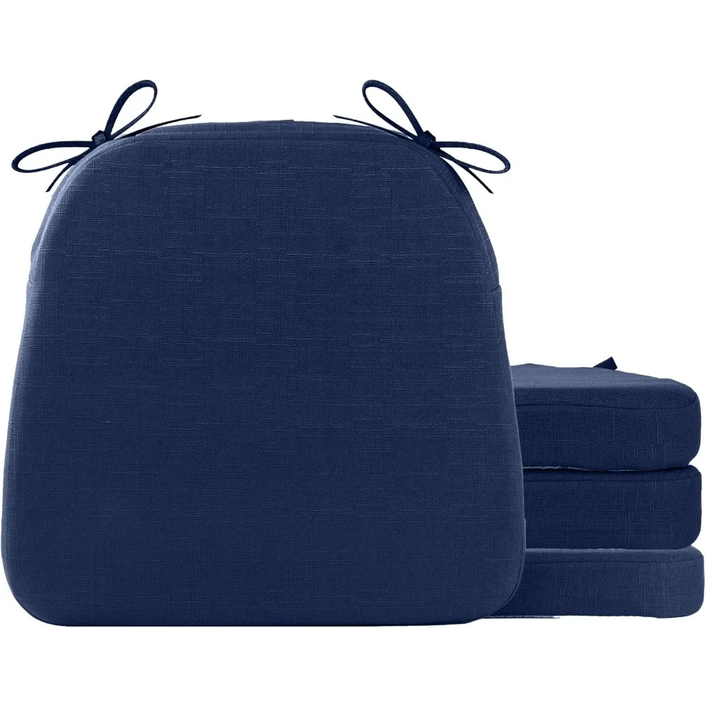 

Chair Cushions for Dining Chairs with Ties, Kitchen Chair Pad with Non-Slip Backing and Removable Cover, Indoor/Outdoor