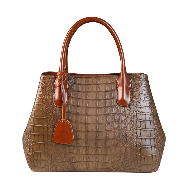 Imagem -06 - Bolsas de Couro Genuíno para Mulheres Padrão Crocodilo Bolsa Mensageiro de Ombro Bolsalas Portáteis Moda Luxuosa Nova 2023