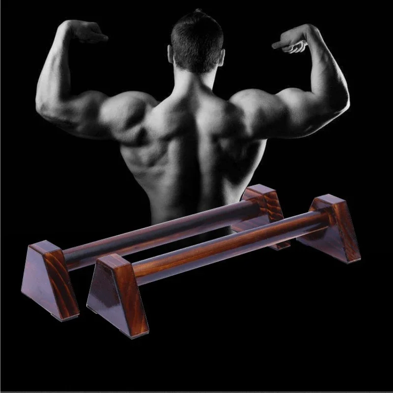 Unisex Carbonized Wooden Push-Up Stands for Home Fitness Portable and Durable Home Gym Equipment  Exercise Equipments