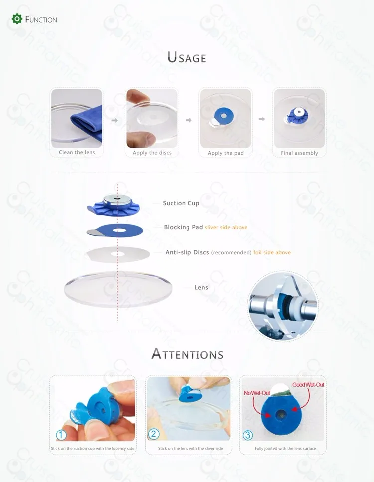 10 Pcs/Lot Suction Caps A40D for NIDEK Lens Edger Machine LX1000 ME1000