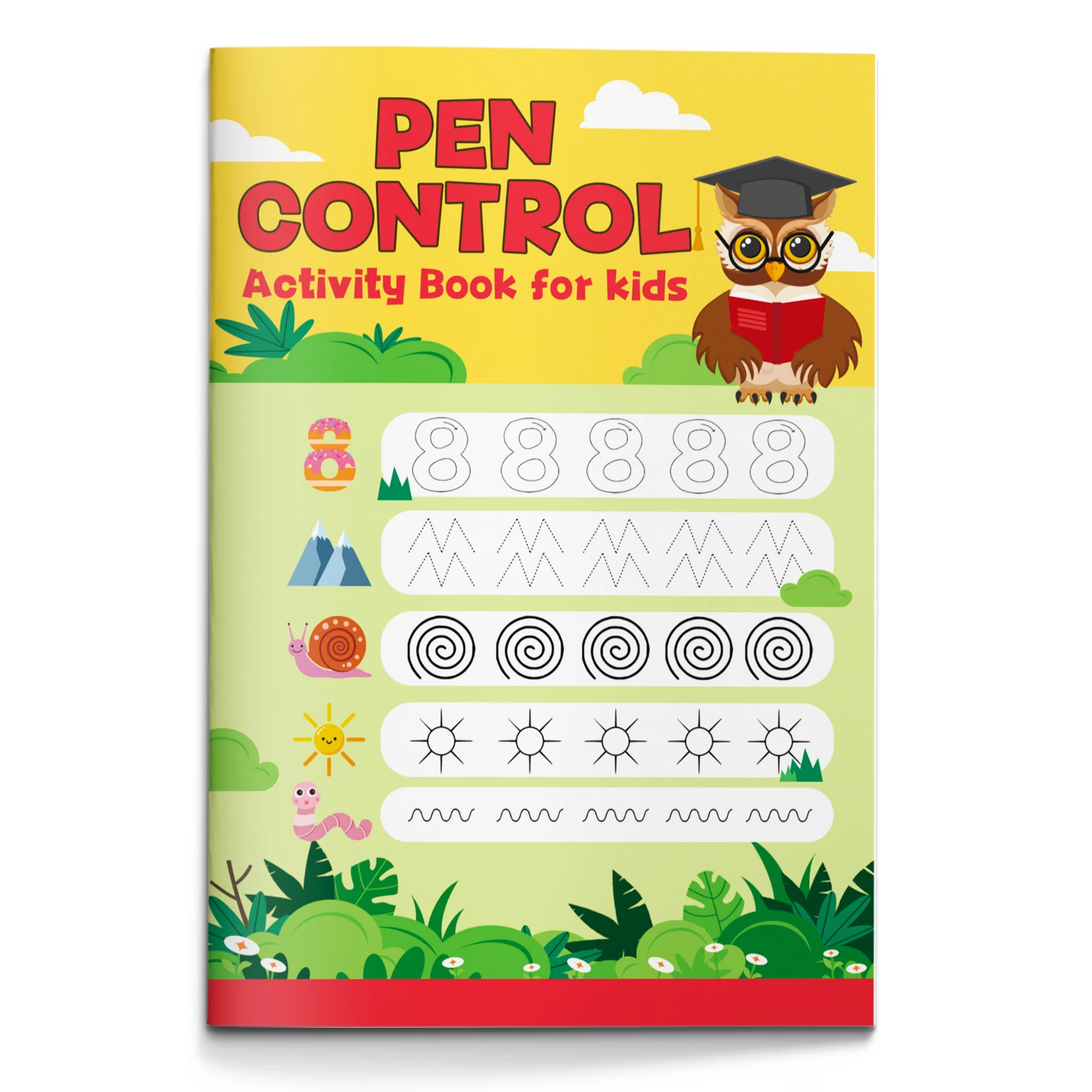 Pen Control Activity Book for Kids, Tracing Practice Workbook, Early Writing and Drawing Training Book