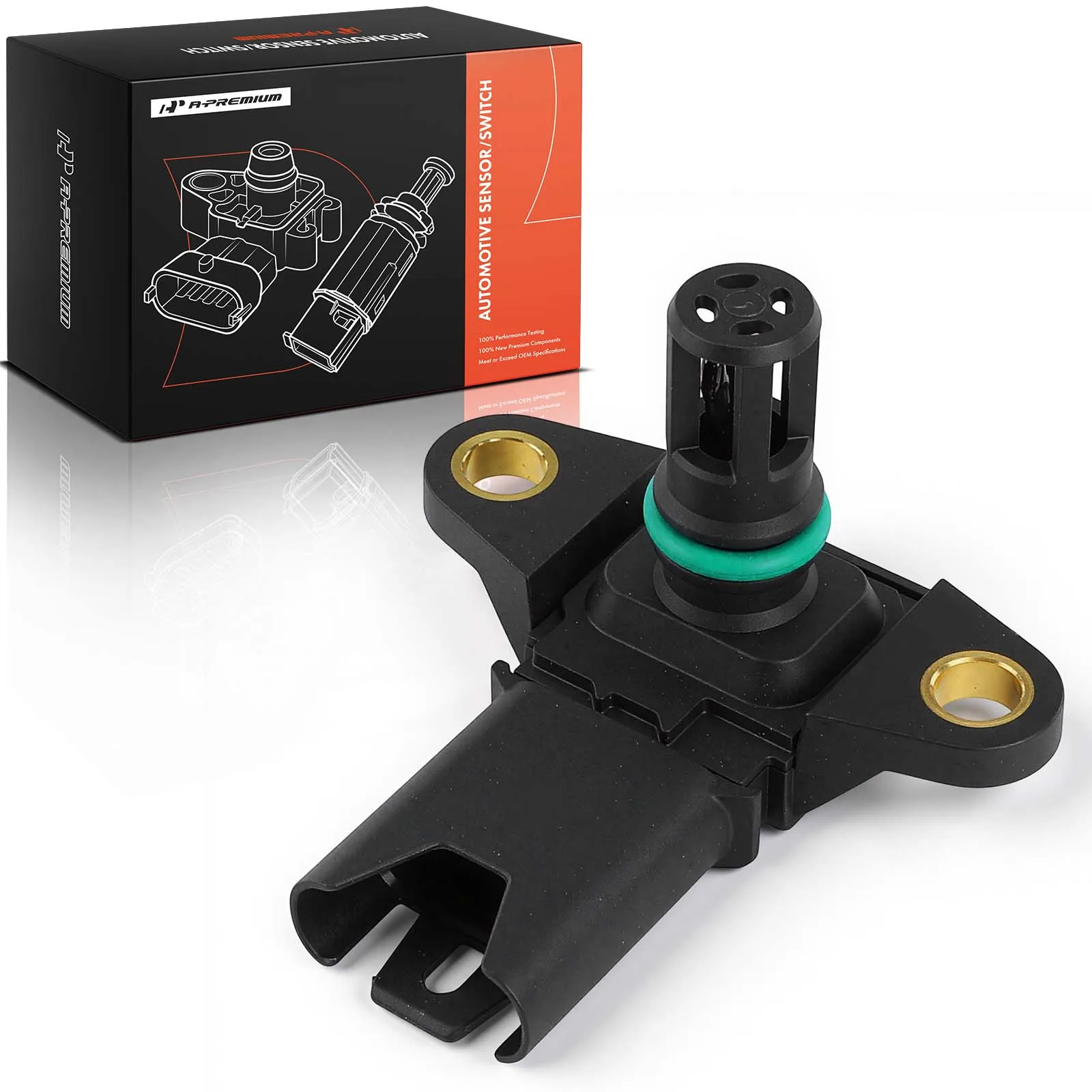 A-Premium Turbocharger Boost Sensor for BMW 335i 2007-2011 335is 2011-2012 335xi 2007-2008 335i xDrive 2009-2011 535i 2008-2011