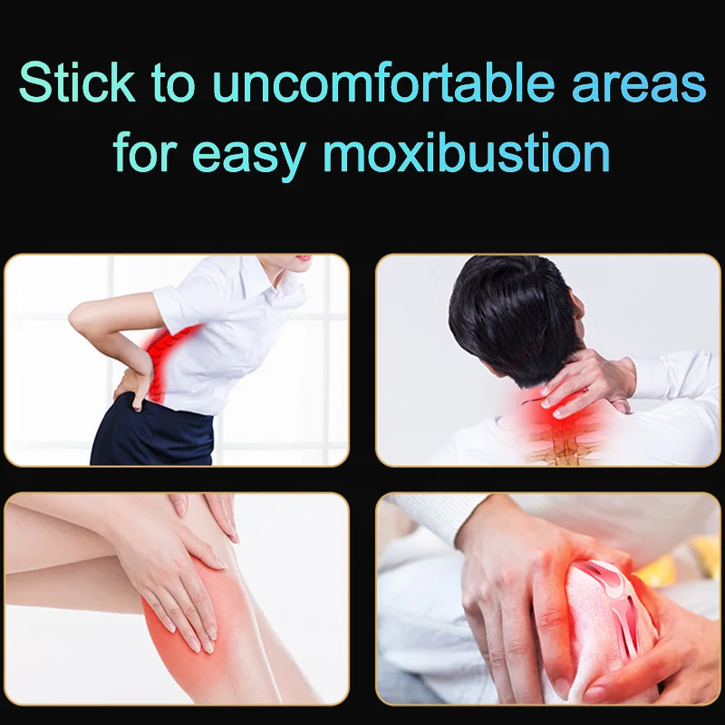 QIRAHK Mini Moxa Sticker Paste Self Adhesive Moxibustion Tube Chinese Herb Moxa Care Therapy Warm Meridian Acupoint Massage 50Pc