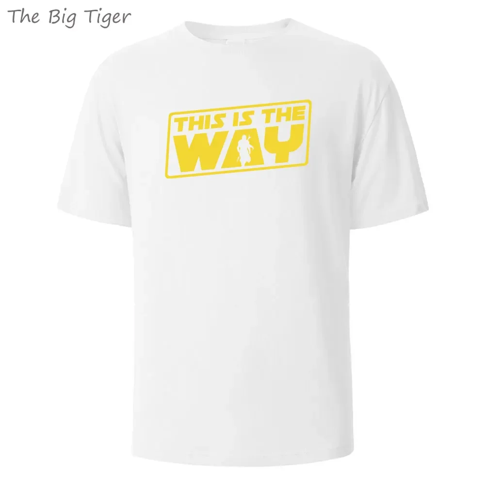 This Is The Way Printing Premium Cotton Mens Tee Comfortable Fit Crew Neck Breathable Fabric Casual Men's Women Kids T-shirt