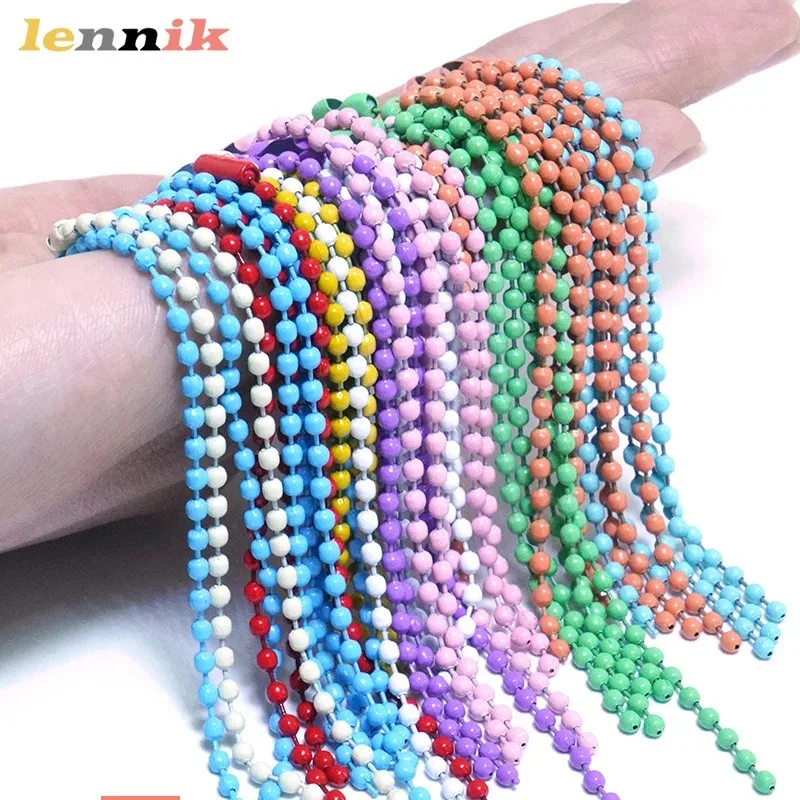 DIY Beaded Chain Colorful Multi-color Choice Cute Bag Accessory Chain Dopamine Doll Chain Anti-drop Craft Jewelry Making Supply