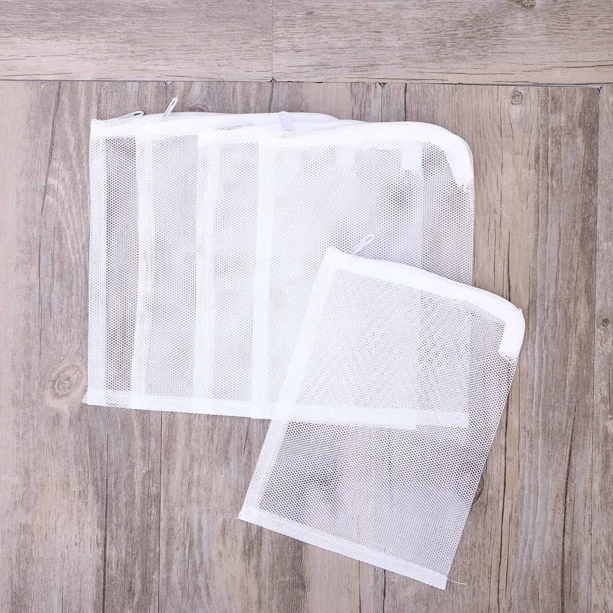 

10Pcs Mesh Filter Bag Heavy Nylon Drawstring Zipper Filter Media Bag for Aquarium Garden Pond Phosphate Nitrate Remover White
