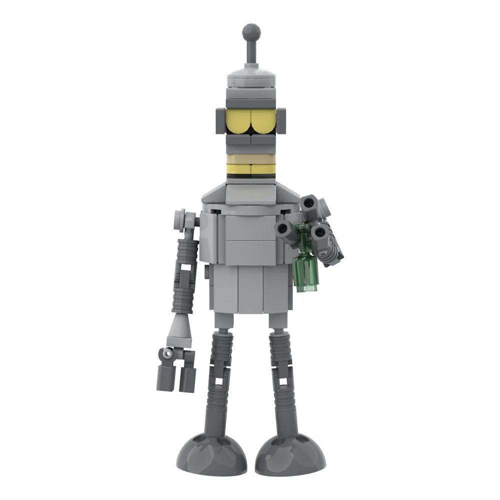 MOC-Robot Futuramaeds Benders décennie s de construction pour enfants, modèle de briques, figurines de robots Bad Guatemala, jouet cadeau, Mech