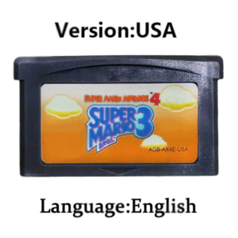 GBA Game Cartridge 32 Bit Video Game Console Card Pinball Land Yoshi Island 3 Series for GBA/SP