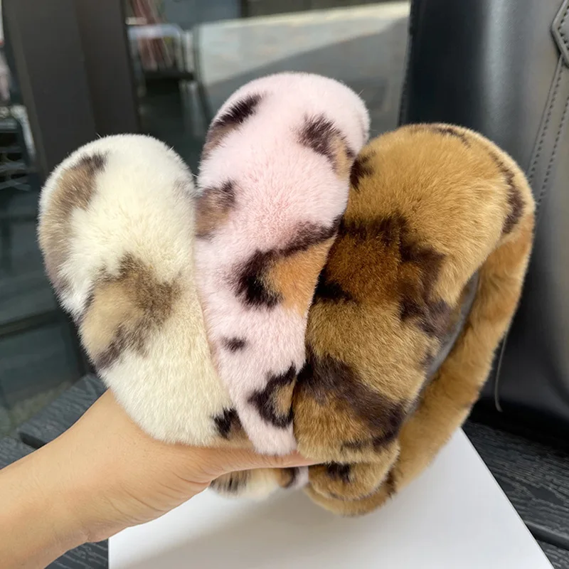 New Luxury Lady Winter Real Fur Headband For Women Hair Accessories Solid Head Wraps Warm Furry Fur Headband For Girls Gift