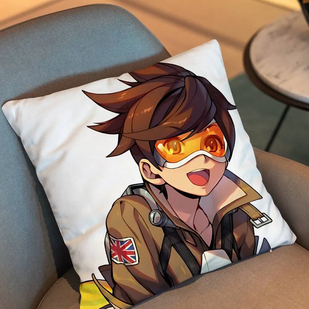 space accelerator Widowmaker Overwatch Pillow Case Office Cushions Suitable For Sofa Car Bedroom Decorative Cushion Cover