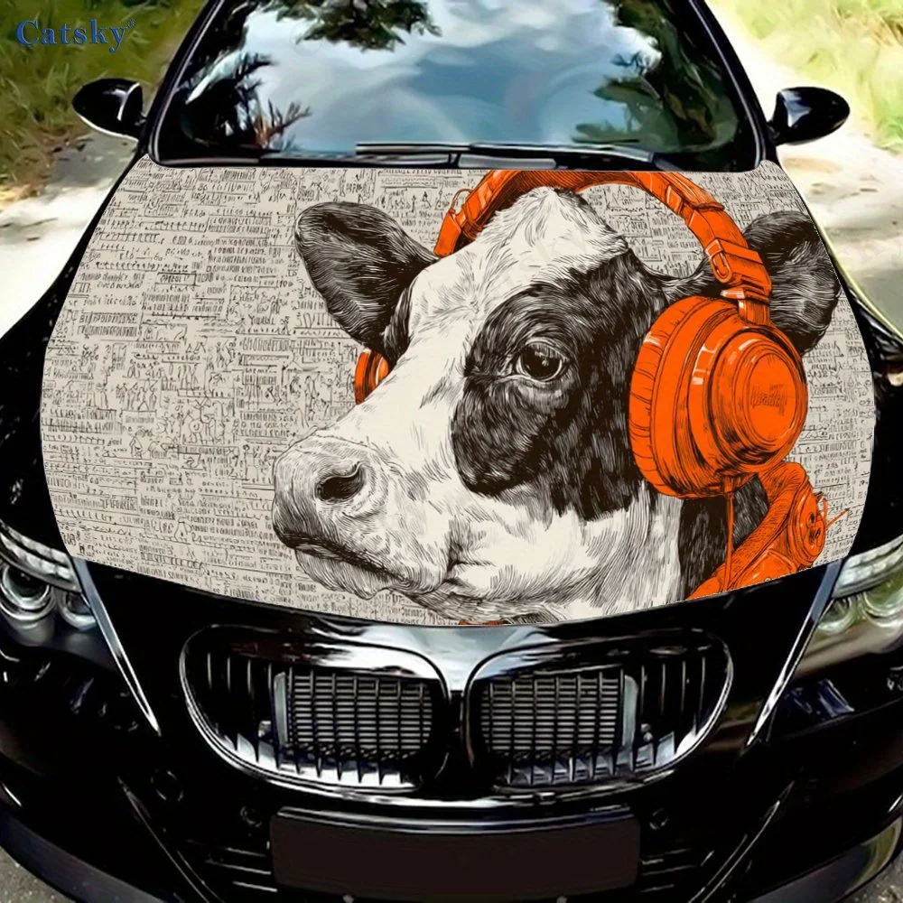 

Cool cow print,car hood stickers,PVC waterproof Self adhesive car hood sticker,car hood decoration protection stickers,Auto Acce