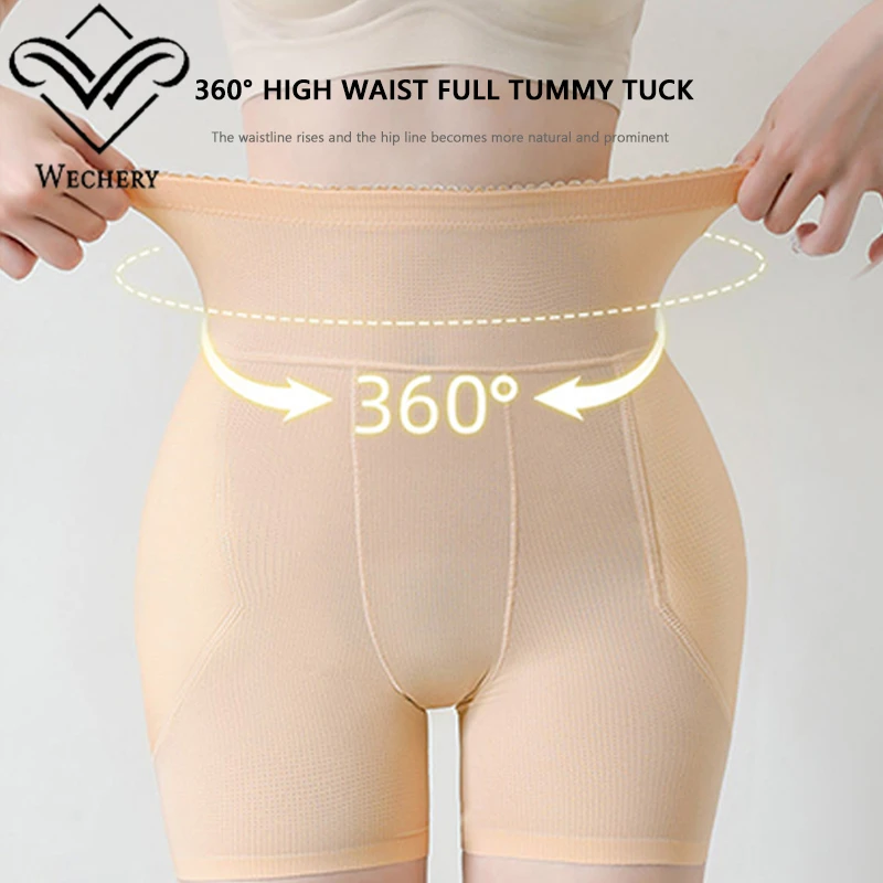 Wechery Underwear Women Fake Asses  Tummy Control Butt Lifte Breathable Hip Pads Panties Buttocks Enhancer Body Shapewear