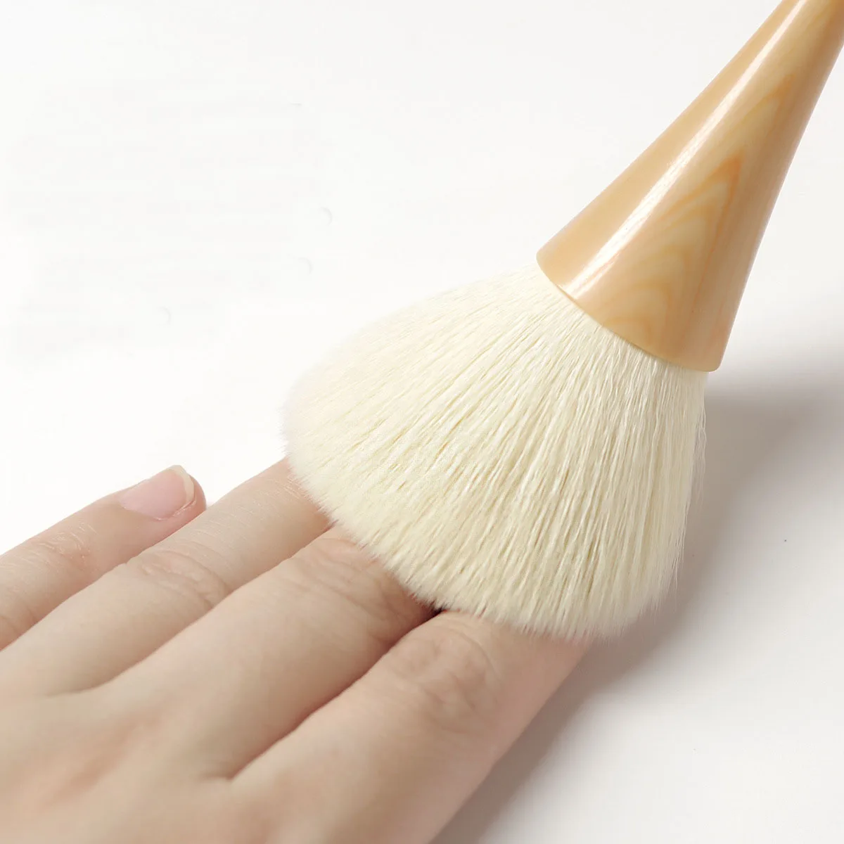 Brosse à ongles en bois pour manucure, grande taille, fleur, art, outils, populaire, rond, petit, gel, vernis, poussière, livres