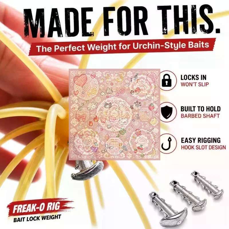 Sea Urchin Bait Anchor Shaped Sinker With Anti-Slip Locking Hook For Secure Fishing Accessories