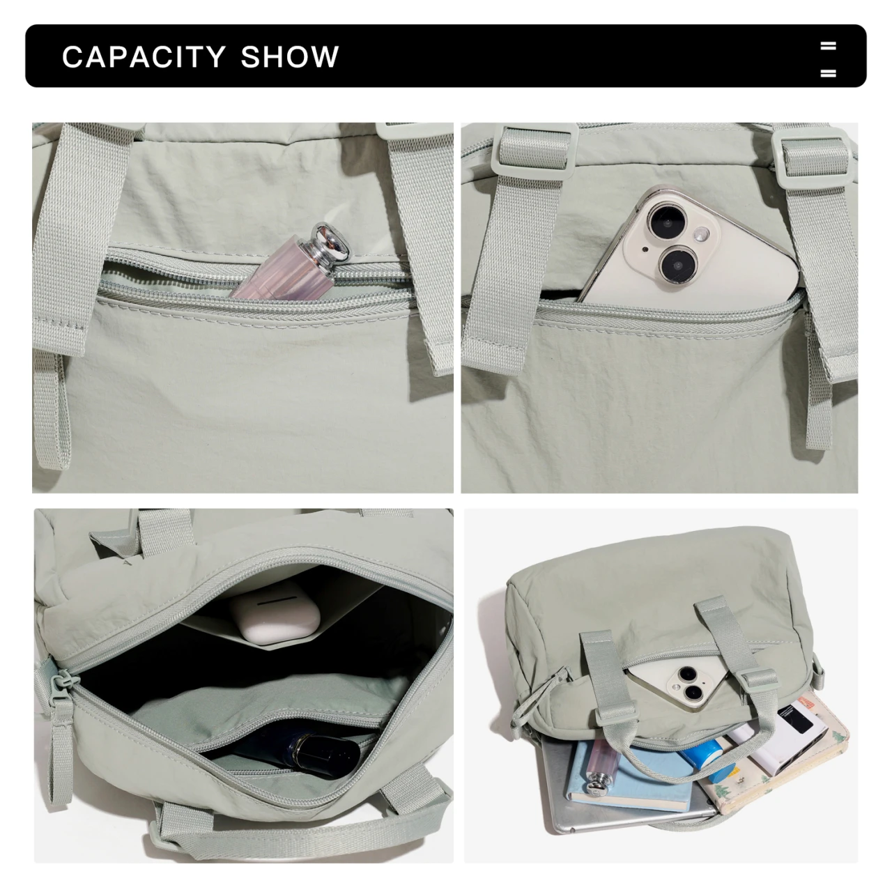 حقيبة كتف كاجوال للسيدات، حقيبة كروس للركاب ذات سعة كبيرة، حقيبة يد بسيطة ومتينة، مادة نايلون، يجب أن تكون قابلة للتعديل #4