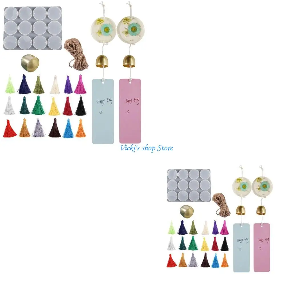 

Round Keychain Silicone Mold Circle Pendant Resin Mold with 2Holes 12Cavity Jewellery Charm Epoxy Mold DIY Crafts Making