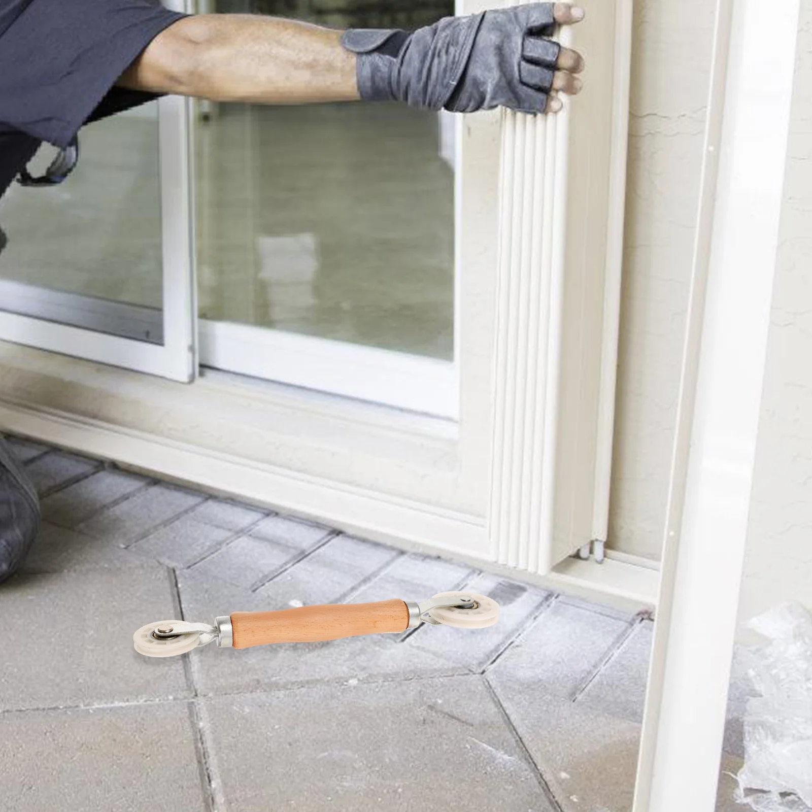 

Solid Wood Spline Roller For Screen Repair Durable Window Mesh Installation Tool Scratch-Resistant Rolling Tool Window