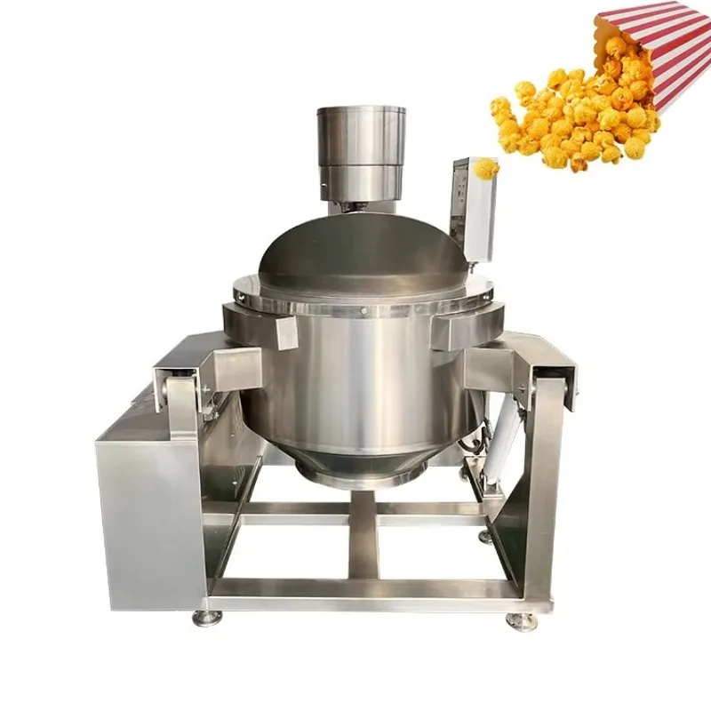 China Factory Stainless Steel Flavored Gas Heating Popcorn Making Machine Sweet Caramel Mushroom Butterfly Popcorn Kettle
