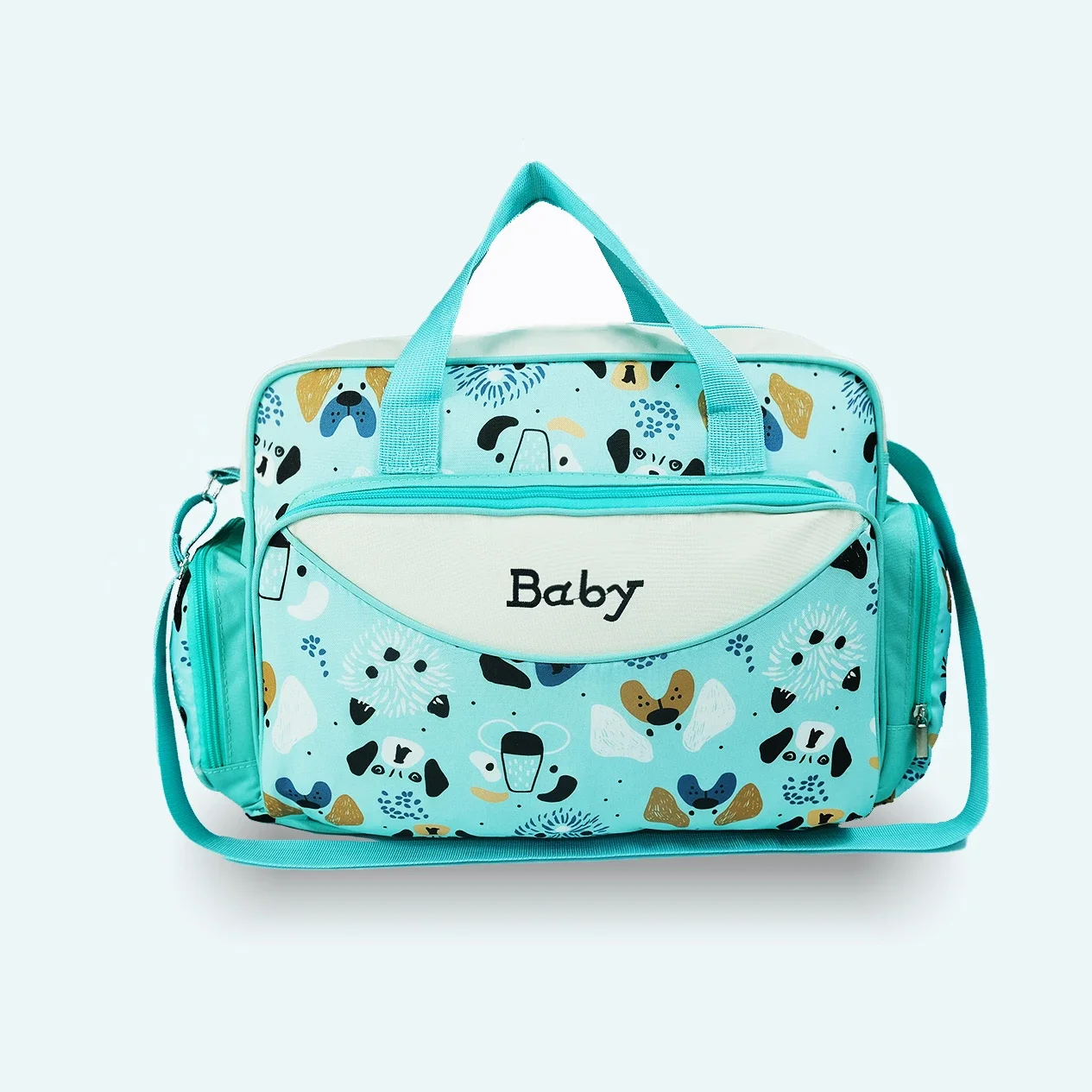 Lightweight, large capacity, fashionable, waterproof Dog cartoon fashion printed single shoulder diagonal cross bag, mom bag, po