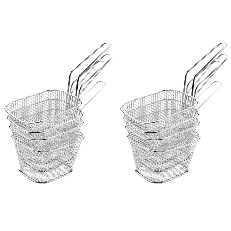 

8Pcs/Lot Chips Mini Fry Baskets Fryer Basket Strainer Serving Food Presentation Cooking Tool French Fries Basket