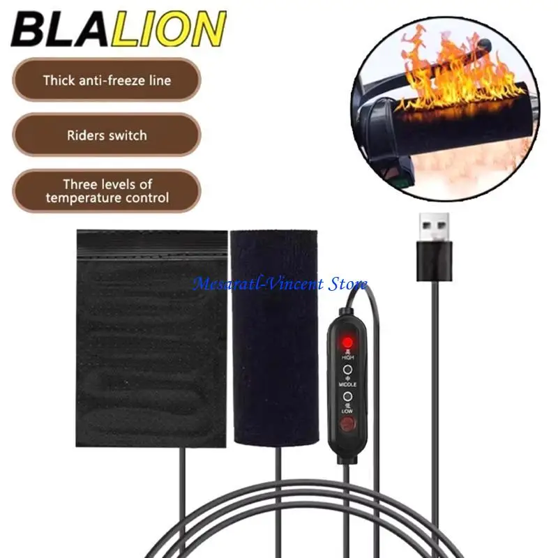 

A70F Three Levels Temperature Control Heated Grips Plastic for Motorbike Handlebars