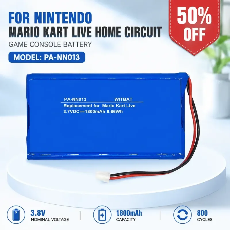 

For Nintendo Mario Kart Live Home Circuit Game Console Battery HAC-038