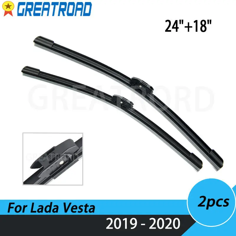 Wiper LHD Front Wiper Blades For Lada Vesta 2019 2020 Windshield Windscreen Front Window 24\