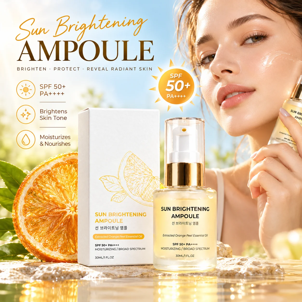 SPF SPF 50 Sunscreen Serum Mist With Niacinamide&Citrus,Brighten Face Skin Daily Sun Protection Lightweight Korean Suncreen Skincare - Aliexpress Deal