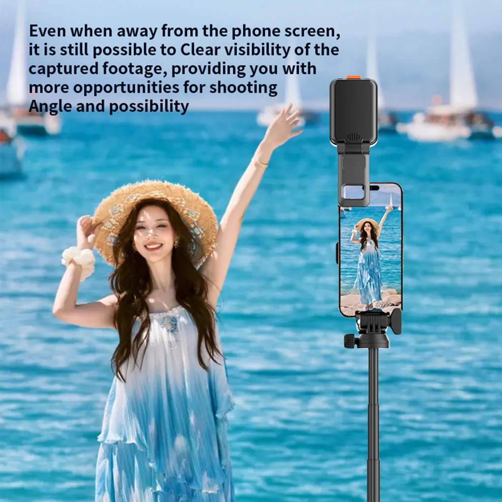 Universal Mini Selfie Screen with Clip Same Screen Sharing Device with Sound Camera Button Selfie Remote Projection Vlog Monitor