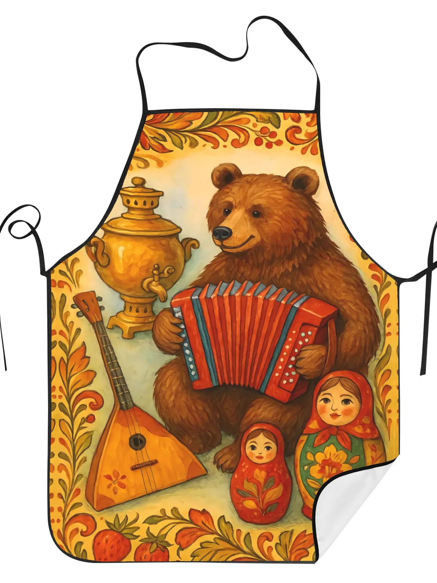 Bear Apron Cook Russian Nesting Doll Bear Apron Cook for Man Woman Printed 2D Print Design
