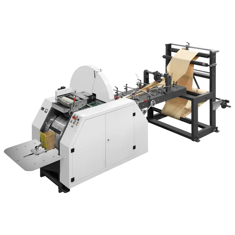 

Automatic V Sharp Bottom Shopping Food Kraft Paper Bag Making Machines to Make Paper Bags