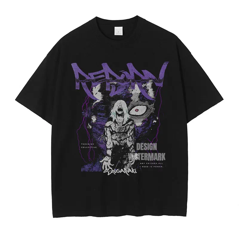 أنيمي ميدوريا تي شيرت كبير الحجم بطلي A-الأكاديمية تي شيرت ريترو Bakugou Izuku خمر غسلها Harajuku السراويل كم 100% القطن