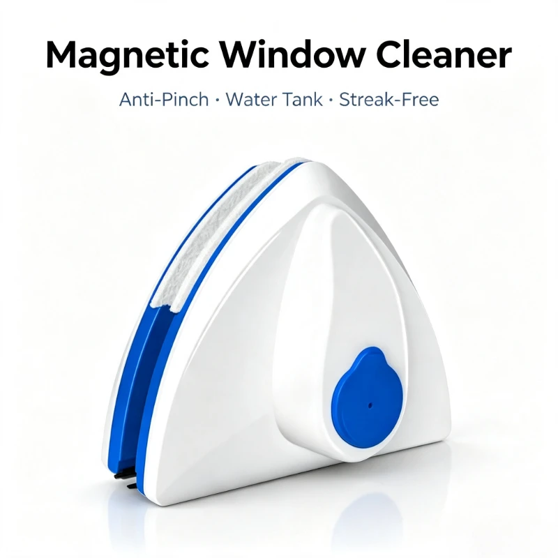 Magnetic Double Sided Window Cleaner Anti-fall Design High-rise Double Layer Thick Glass Household Window Cleaning Tool