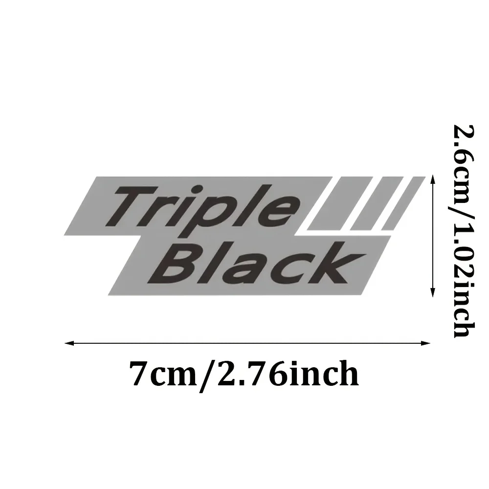 Racing Triple Black Motorcycle Sticker For Car Moto Helmet Laptop Bike Waterproof Vinyl Decal