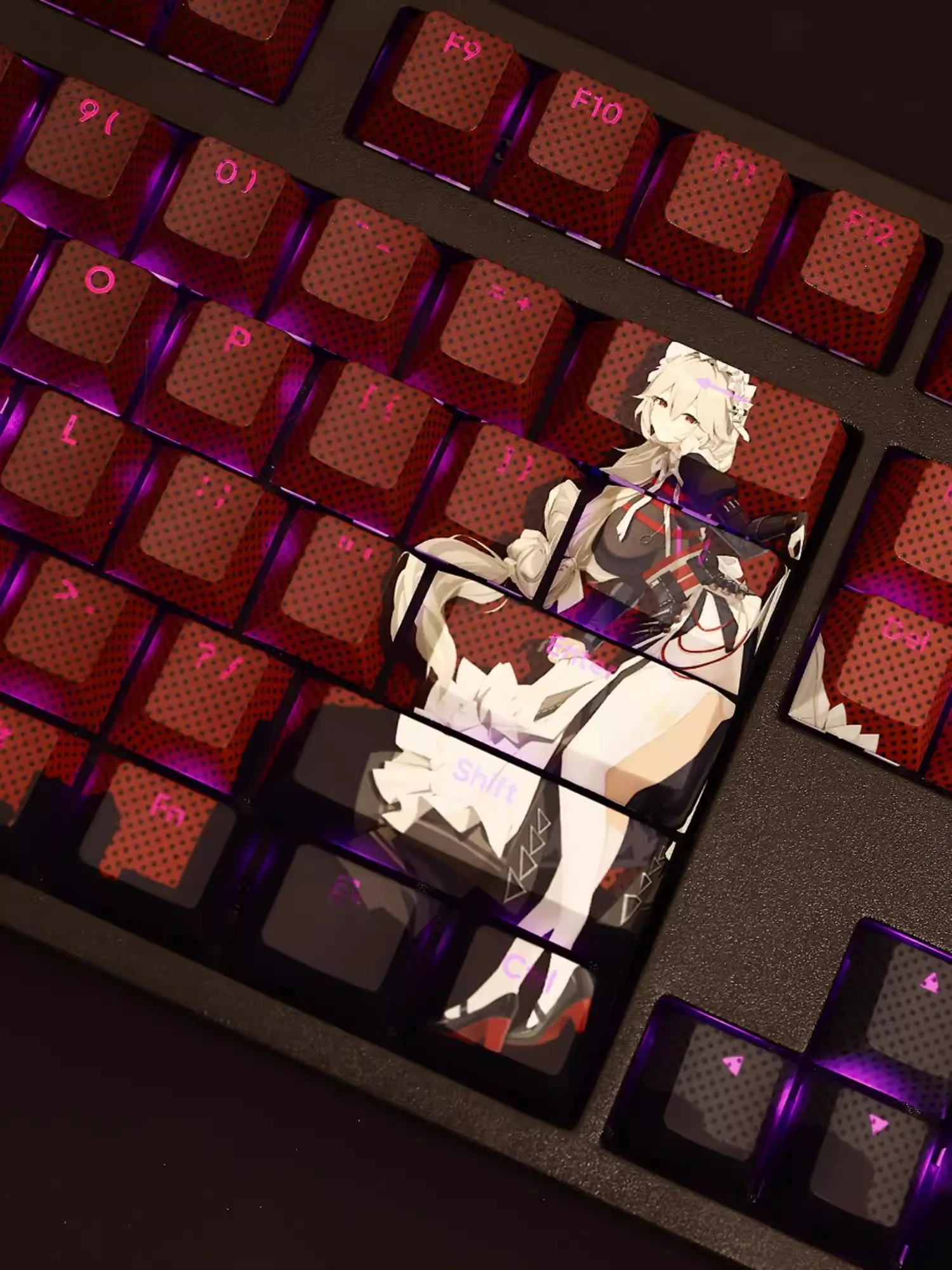 Anime Gaming Keycaps Set para Teclado, Keycaps Backlit, Desenhos Animados, Zona Zenless, Zero, PBT, ANSI, 61, 87, 104, 108 Chaves