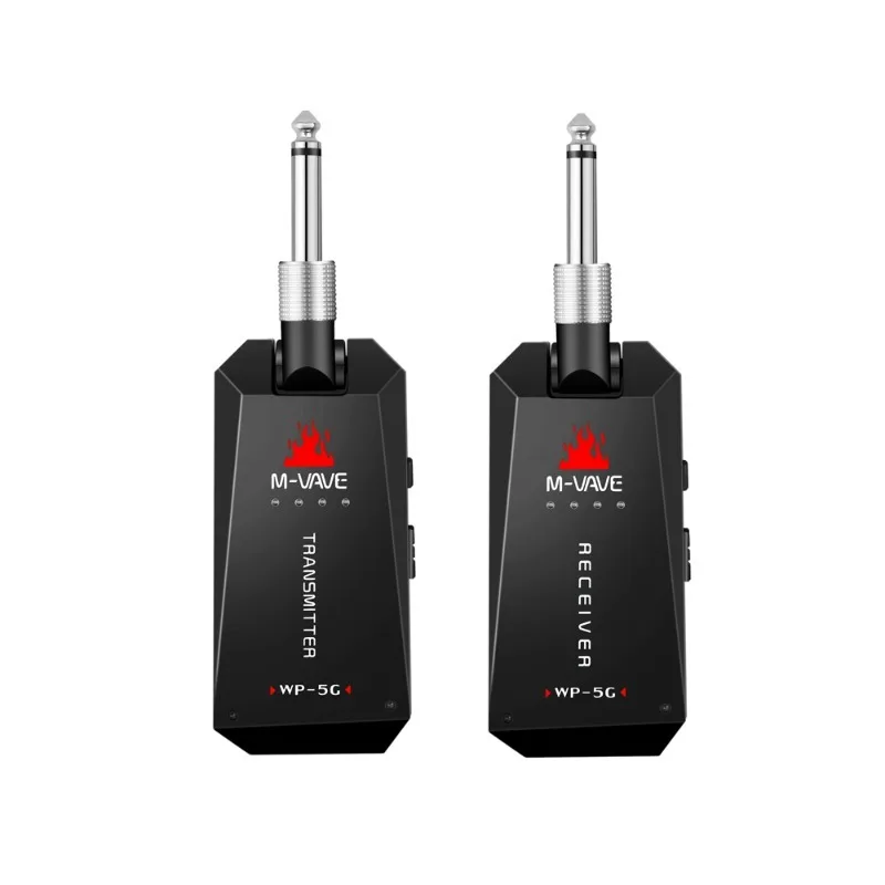 

M-VAVE 5.8G Wireless Guitar System WP-5G Rechargeable Wireless Audio Transmitter Receiver for Guitar Amplifier Accessory