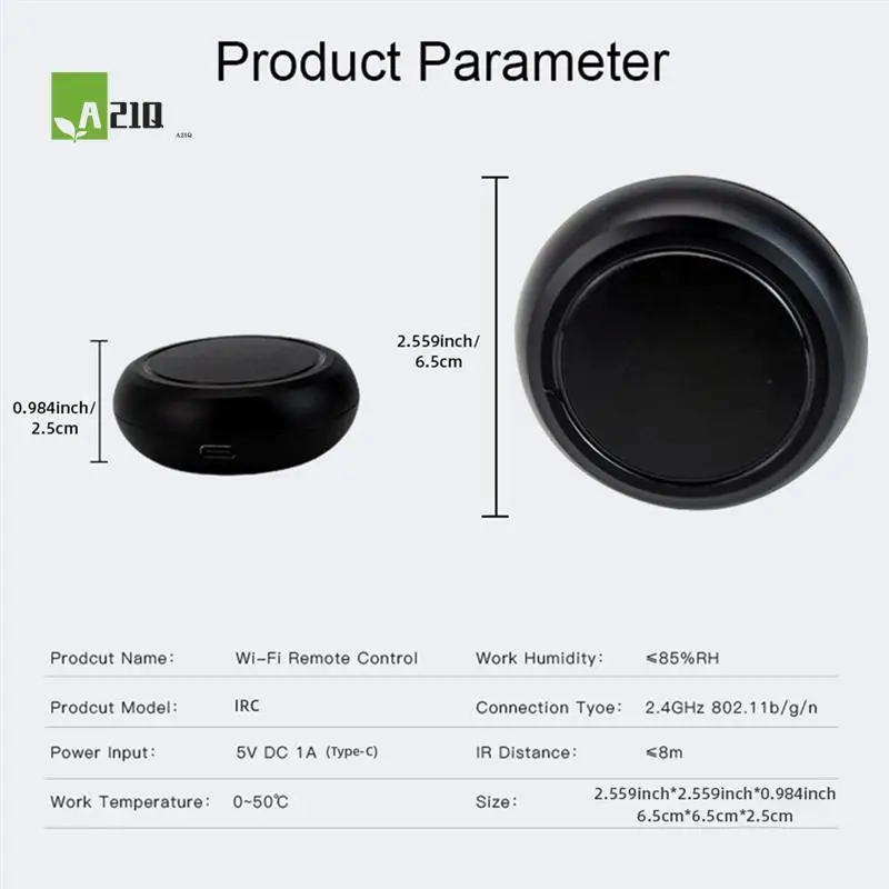 

A21Q -Tuya IR Smart Remote Control Universal App Voice Control For Air Conditioner Television Support Infrared And Wifi Device