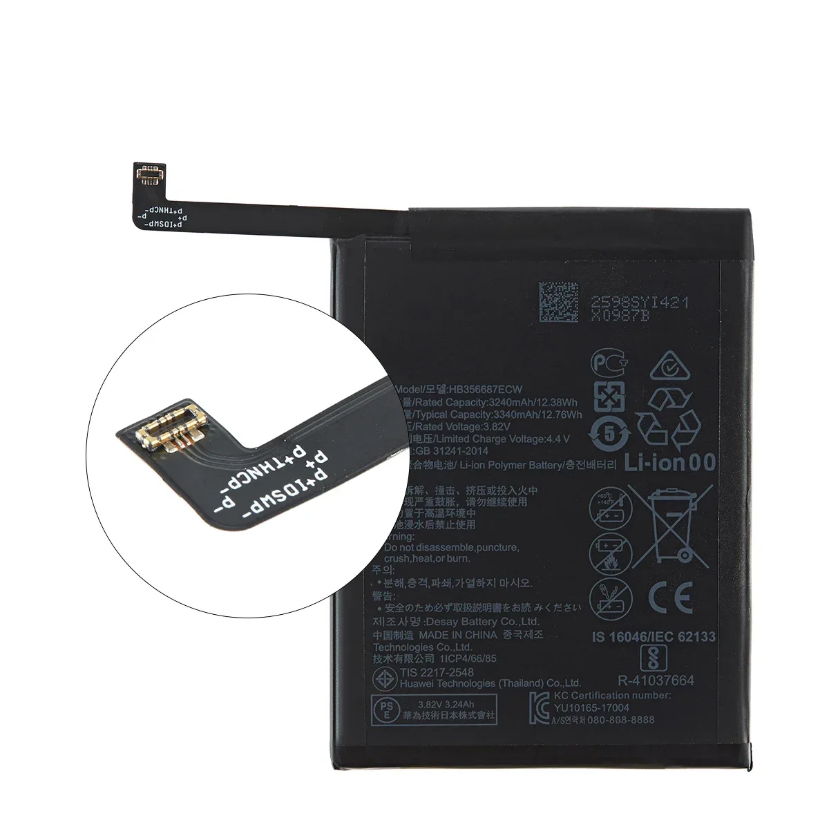 Batería original HB356687ECW de 3340mAh para Huawei Nova 2 plus Nova 2i Huawei G10/Mate 10 Lite/ Honor 7x/9i + herramientas