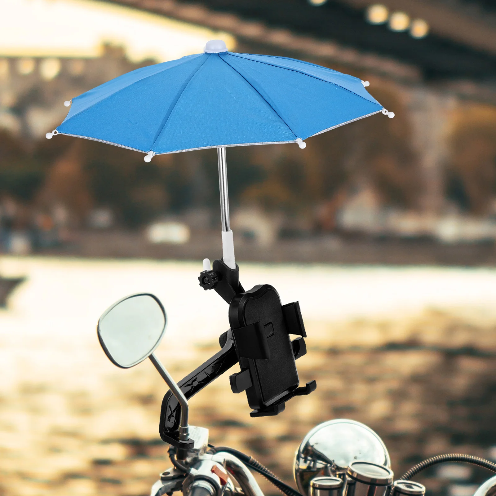 

3pcs Cute Mini Phone Umbrella Holder Sunshade For Bicycle Motorcycle With Durable Waterproof Design Portable Lightweight Outdoor