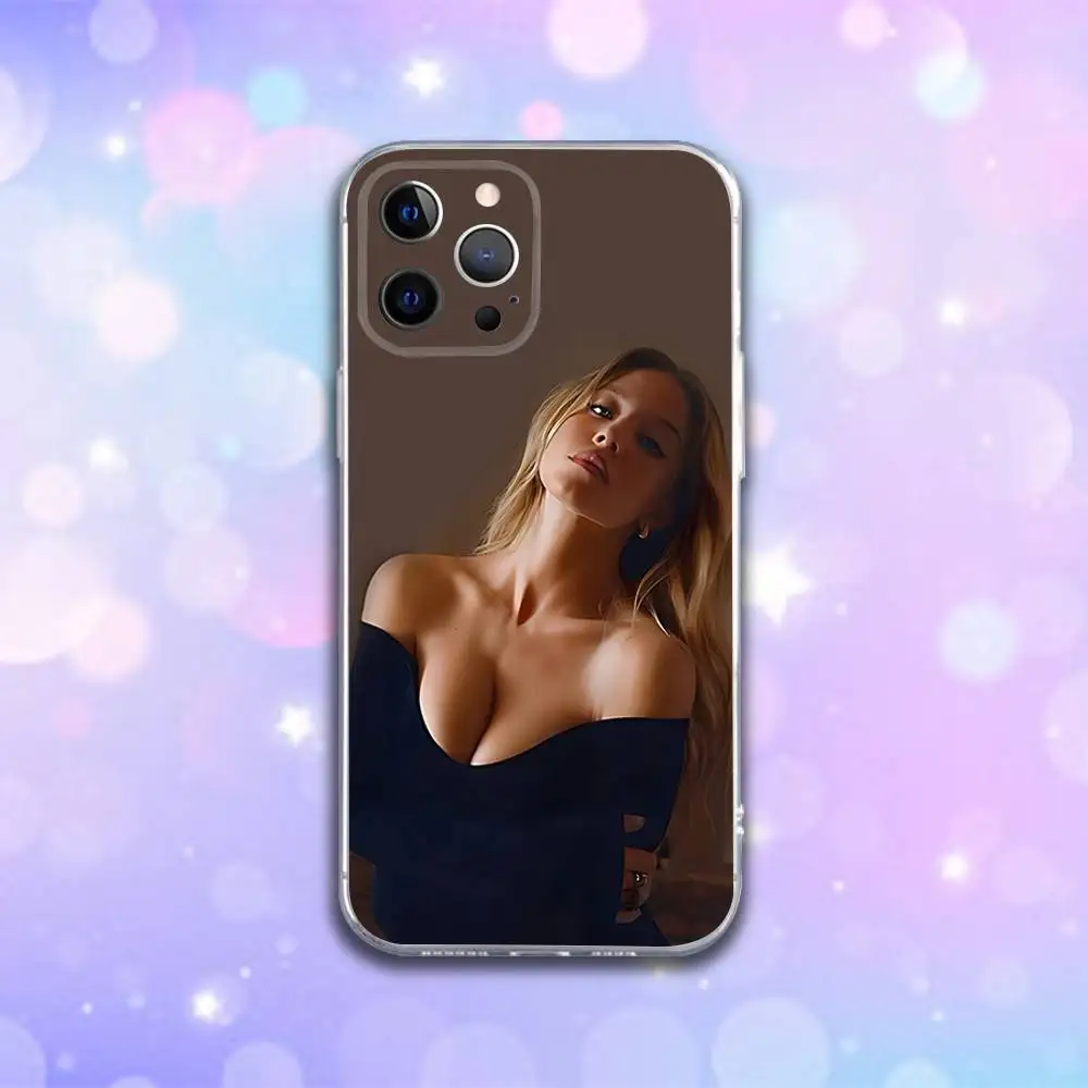 حافظة هاتف S-Sydney Actor Sweeney لهاتف iPhone 17,16,15,14,13,12,11 Pro,Max,Plus,X,XS,XR,SE4,E غطاء ناعم شفاف صغير
