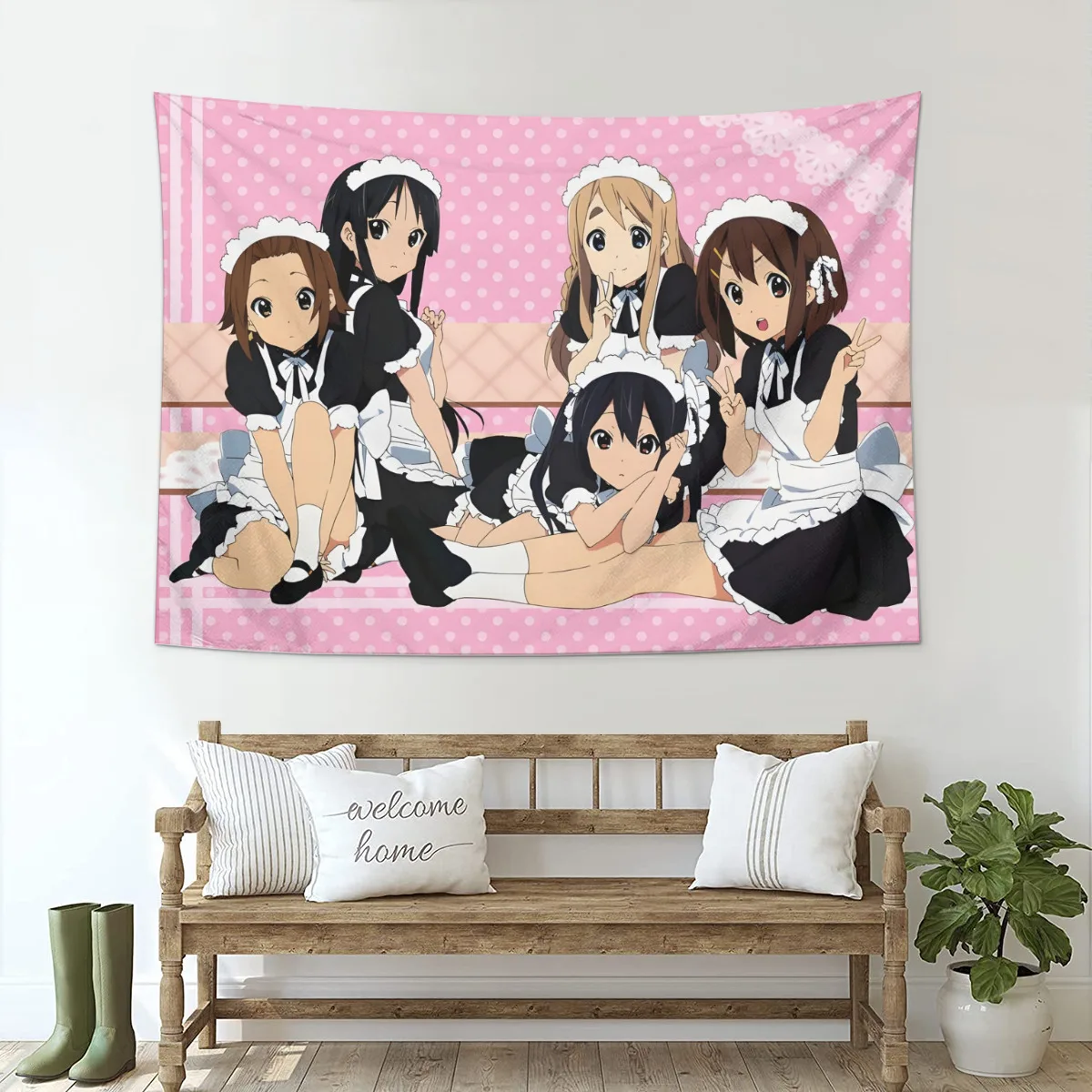 Anime Wandbehang Wandteppich Japan Kawaii neue K-ON! Raum dekor ästhetische dekorative Cartoon Foto Hintergrund Stoff Tisch