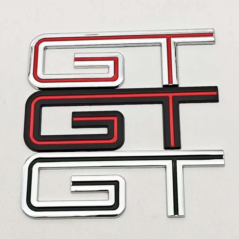 

3D Chrome Metal Car Styling Logo GT Rear Trunk Decals Badge Sticker For Ford Mustang Shelby GT GT500 GT350 Auto Accessories