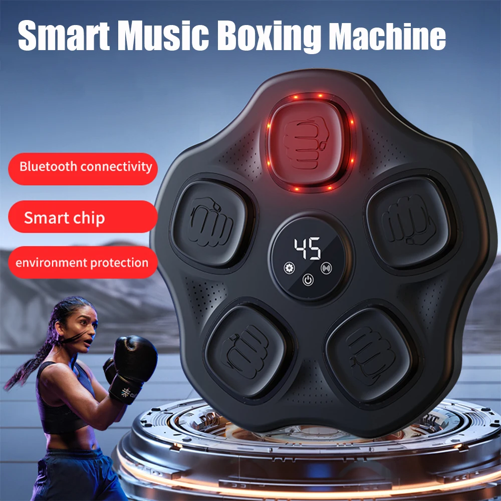 New Music Boxing Machine Smart Bluetooth Wall Mounted Music Boxing Trainer Gym Home Electronic Boxing Target Punching Equipment